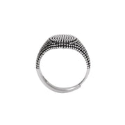 Mabina Anello chevalier ovale con borchie 523509
